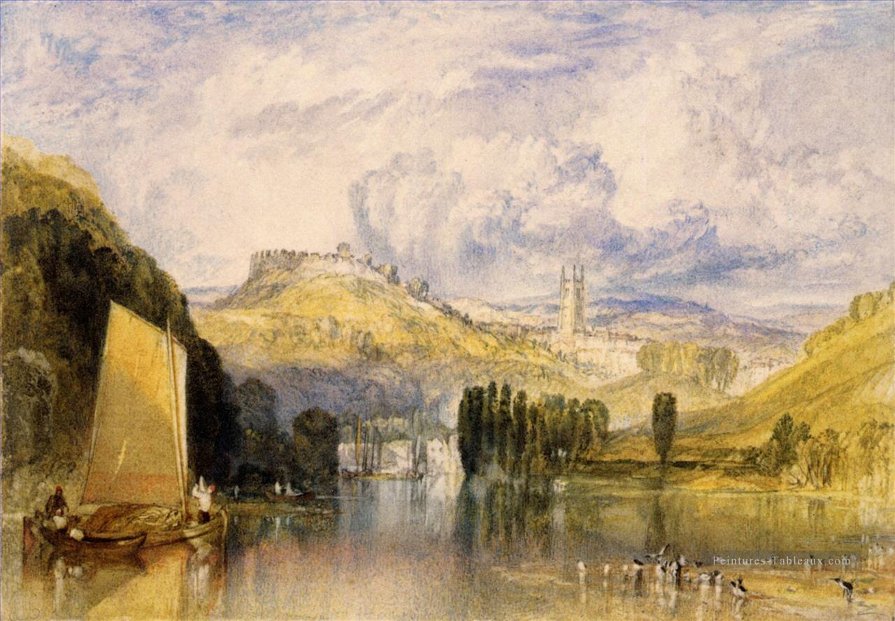 Totnes dans la rivière Dart romantique Turner Peintures à l'huile